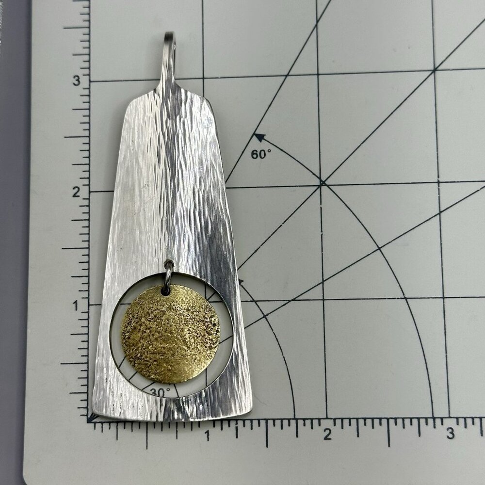 Hans Hansen Denmark #367 Kinetic Pendant 925S Sterling Silver Modernist Signed - Picture 12 of 15